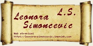 Leonora Simončević vizit kartica